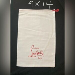 Christian Louboutin 9”x14” White and Red Dust Bag. 100% Authentic
